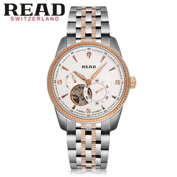 Original READ Men Mechanical Watches Men Luxury Brand Full Steel Waterproof 50m Business Automatic Wristwatches For Men R8034