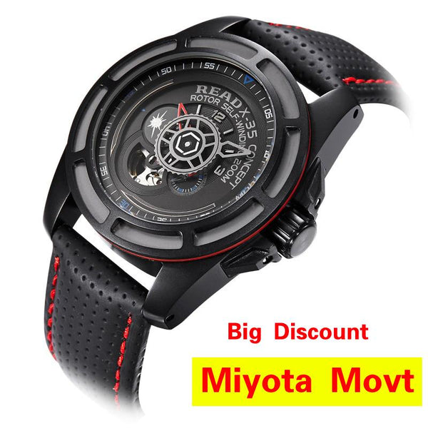 2017 READ Top Brand Watch Men Watches Men Army Watches Steel Sport Military Men Wristwatch Black Automatic Mechanical Movement