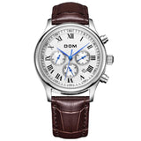 DOM  men watches top brand luxury watch waterproof mechanical watch leather watch Business reloj hombre marca de lujo M-56