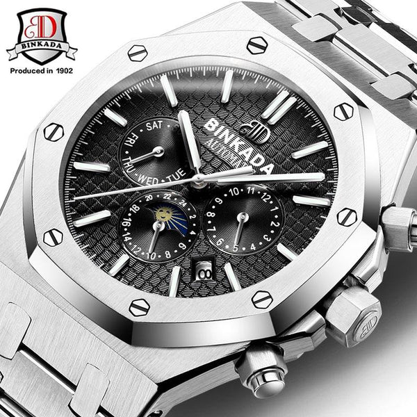 2017 New Watches Men Luxury Top Brand Binkada Mechanical Watch Fashion Business Sport casual Wristwatch relogio masculino