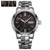 BUREI Brand Mens Sapphire Stainless Steel Automatic Mechanical Watch Waterproof Fashion Wristwatches With Premiums Package 15031