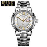 BUREI Brand Mens Sapphire Stainless Steel Automatic Mechanical Watch Waterproof Fashion Wristwatches With Premiums Package 15031