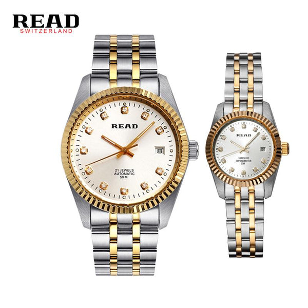 2017 New Fashion Men Male READ Brand Mechanical Watch Steel Automatic Stylish Classic  Steampunk Wristwatch BEST Gift