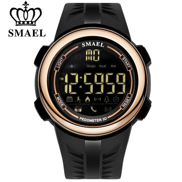 SMAEL Men Smart Watch Pedometer Calories Chronograph Fashion Outdoor Sport Watches Men Smart LED Display Electronic Wristwatches