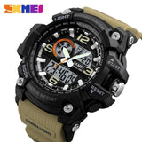 SKMEI Sports Watches Men Fashion Multi-function Chronograph Digital Quartz Dual Display Wristwatches Relogio Masculino XFCS 1283