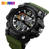 SKMEI Sports Watches Men Fashion Multi-function Chronograph Digital Quartz Dual Display Wristwatches Relogio Masculino XFCS 1283