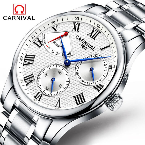 Relojes Hombre CARNIVAL Luxury Brand Mens Automatic mechanical Watches Men Casual fashion business Clock Watch men Relogio