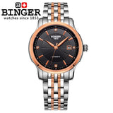 Switzerland BINGER men's watch luxury brand Mechanical Wristwatches movement full stainless steel  BG-0405-4