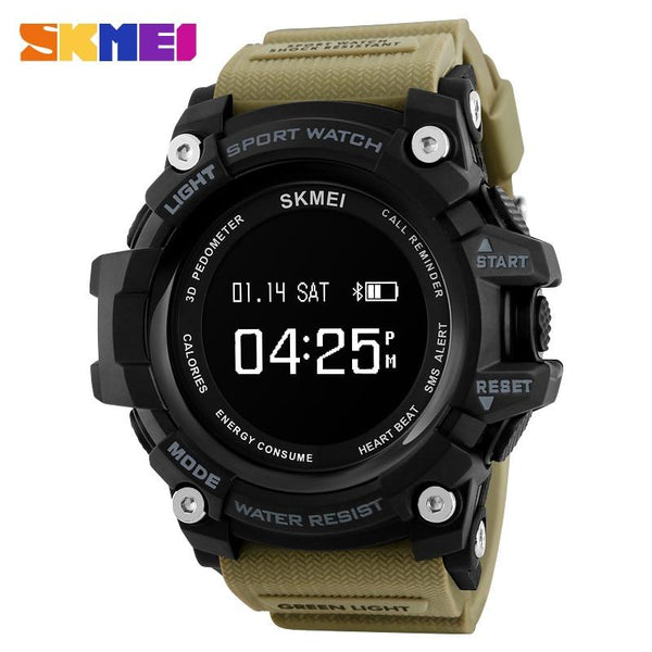 SKMEI Smart Watch Men Heart Rate Sport Watches Bluetooth Pedometer Calorie Top Luxury Brand Digital Wristwatch Relogio Masculino