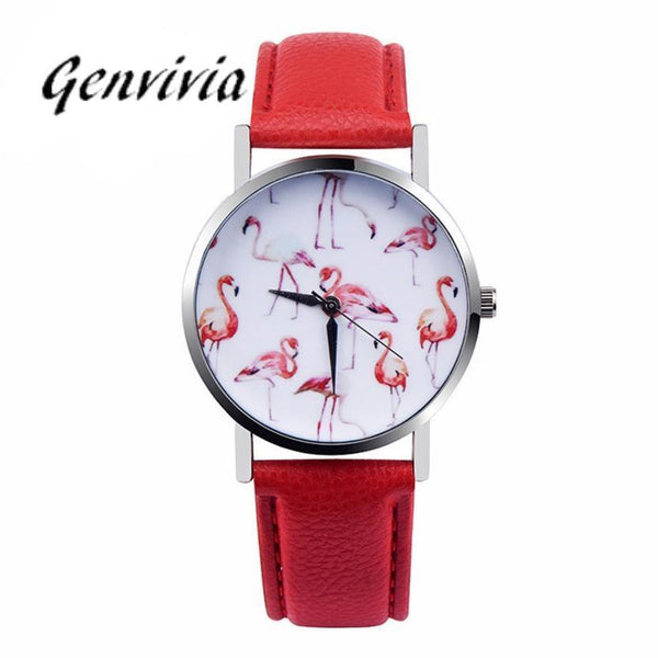 Genvivia 2017 Women's Wristwatch Quartz Watch Fashion Ladies Leather Band Analog Quartz Vogue Wrist Watch Fashion Watches