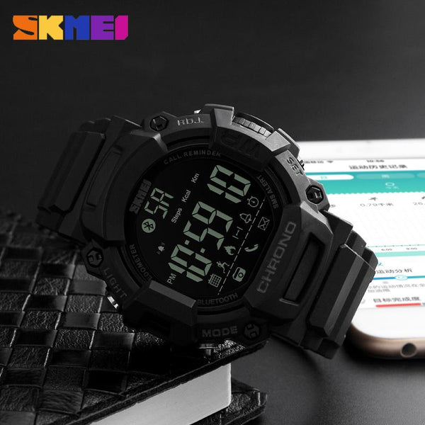 SKMEI Men Smart Watches Smartwatch Pedometer Waterproof Digital Remote Camera Call Reminder Relogio Masculino Wristwatches Clock