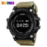 SKMEI Smart Watch Bluetooth Pedometer Calorie Men Heart Rate Sport Watches Digital Wristwatch Military Clocks Relogio Masculino