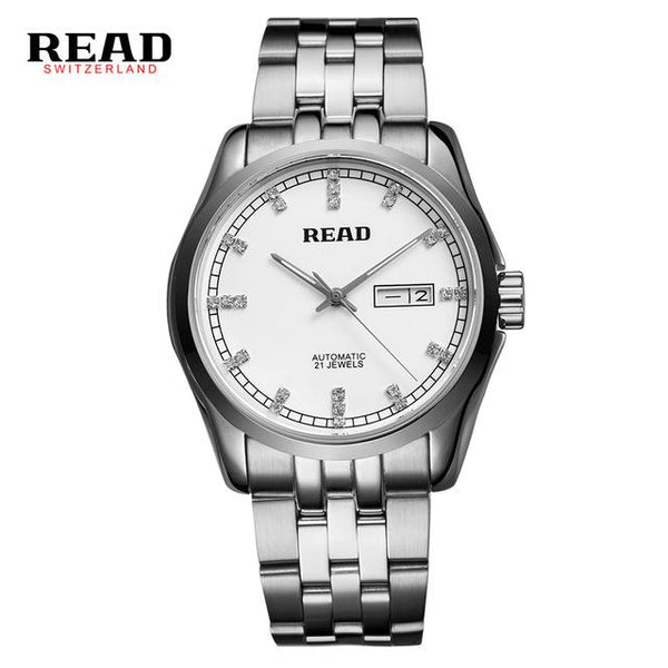 Original READ Men Mechanical Watches Men Luxury Brand Full Steel Waterproof 50m Business Automatic Wristwatches For Men R8021