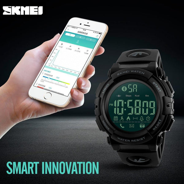 SKMEI Bluetooth Smart Watch Top Luxury Brand Sports Watches Pedometer Calorie Waterproof Digital Wrist Watch Sport Smartwatch