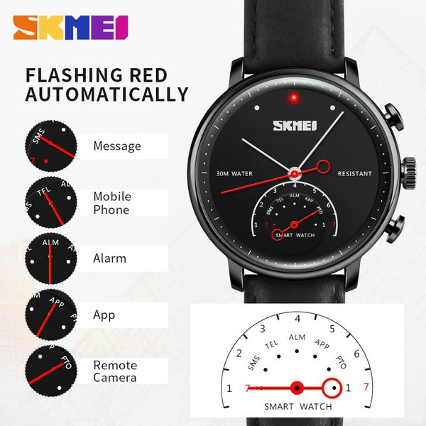 SKMEI Fashion Quartz Smart Wristwatches Smartwatch Men Luxury Brand Women Auto-Time Call Message Reminder Pedometer Sports Watch