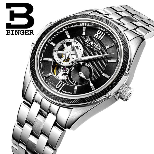 Switzerland Binger Watch Men Luxury Brand Miyota Automatic Mechanical Movement Watches Sapphire Waterproof reloj hombre B-1165-3