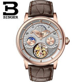 Switzerland Luxury Brand Men Watches BINGER Watch Men Seagull Automatic Movemt Tourbillon Sapphire Alligator Hide Mechanical 2