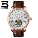 Switzerland Luxury Brand Men Watches BINGER Watch Men Seagull Automatic Movemt Tourbillon Sapphire Alligator Hide Mechanical 2