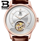 Switzerland Luxury Brand Men Watches BINGER Watch Men Seagull Automatic Movemt Tourbillon Sapphire Alligator Hide Mechanical 3