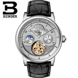 Switzerland Luxury Brand Men Watches BINGER Watch Men Seagull Automatic Movemt Tourbillon Sapphire Alligator Hide Mechanical 3