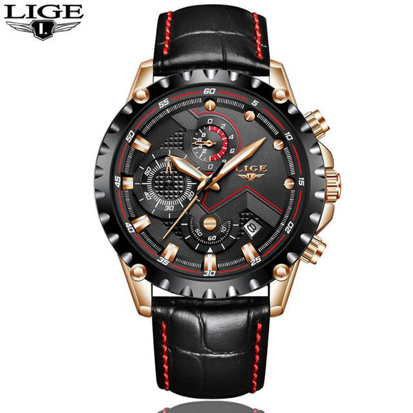 LIGE Mens Watches Top Brand Luxury Male Military Sport Luminous Watch men Business quartz-watch Male Clock Man Relogio Masculino