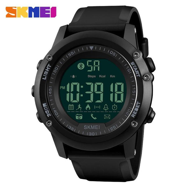 SKMEI Mens Watches Top Brand Luxury Sport Smart Watch Silicone Strap Clock Men Waterproof Bluetooth Smartwatch Relogio Masculino