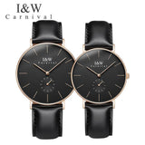 Lovers Couple Watch CARNIVAL Brand Mens Womens Watches Luxury Fashion Business Leather Watch Quartz Waterproof Wrist watches