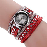 High quality Vintage Fashion Crystal Band Bracelet Dial Quartz Dress Wrist Analog Watch relogio feminino Sep2