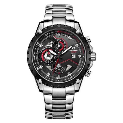 CASIMA 2018 New Men's Watch Automatic Mechanical Watch Multi-function Sports Stainless Steel Men's Business Quartz Watch