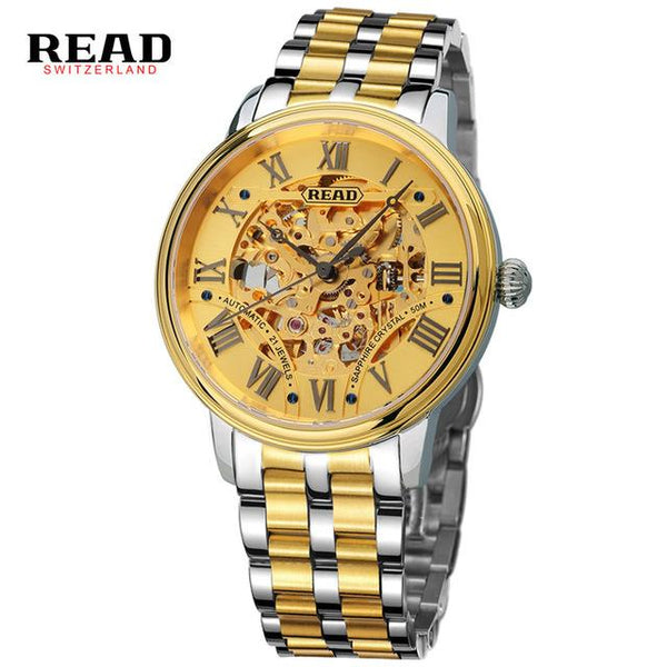 Original READ Men Mechanical Watches Men Luxury Brand Full Steel Waterproof 50m Business Automatic Wristwatches For Men R8042