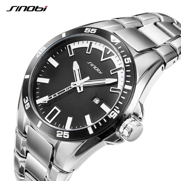 SINOBI Men S Shock Business Watch 2018 Full Steel Male Fashoin Military Wrist Watches Men Luminous Hands Relogio Masculino saat