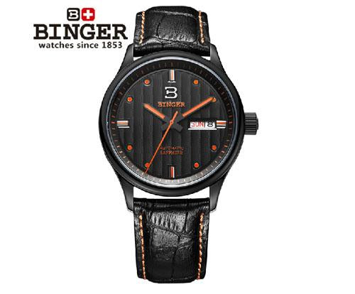 Switzerland men's watch luxury brand Wristwatches BINGER business Automatic men watches sapphire full stainless steel B5006-10