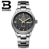 Switzerland men's watch luxury brand Wristwatches BINGER business Automatic men watches sapphire full stainless steel B5006-10