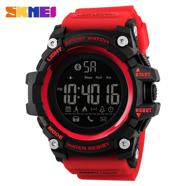 SKMEI Men Smart Sports Watch Pedometer Calorie Chronograph Fashion Outdoor Sports Watch 50 Meter Waterproof Digital Watch 1385