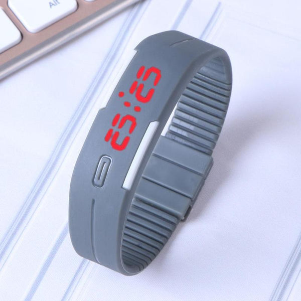 Hot Fashion Men Women Rubber LED Sport Watches Smart Digital Square Dial Digital LED Waterproof Sport Wrist Watch Kids Watches