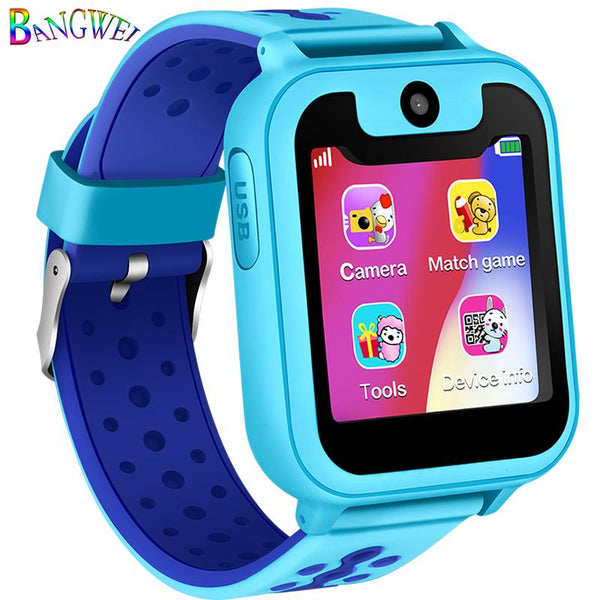 BANGWEI popular LED color screen children's smart watch GPS positioning tracker safety distance setting SOS support SIM card