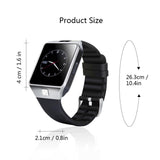 2G Smart Watch MTK6261 CPU 1.54in LCD Touch Screen Camera BT 3.0 Fitness Tracker Support Nano SIM Card Pedometer Stopwatch Sleep Monitoring Smart Wristwatch for Android 3.0