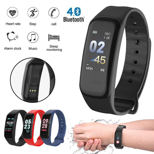 C1S Heart Rate Fitness Tracker Smart Wristbands Women's Men's Sport Smart Bracelet For Android IOS Smart Watch Women Men Watch