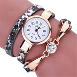 New Fashion Ladies Watch Women Diamond Wrap Around Leatheroid Quartz Wrist Watch Bracelet wristwatch erkek kol saati