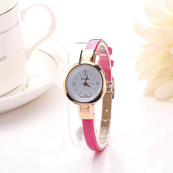 2018 New Fashion Women Lady Round Quartz Analog Bracelet Wristwatch Watch Gift  ladies watch relogio feminino free shipping