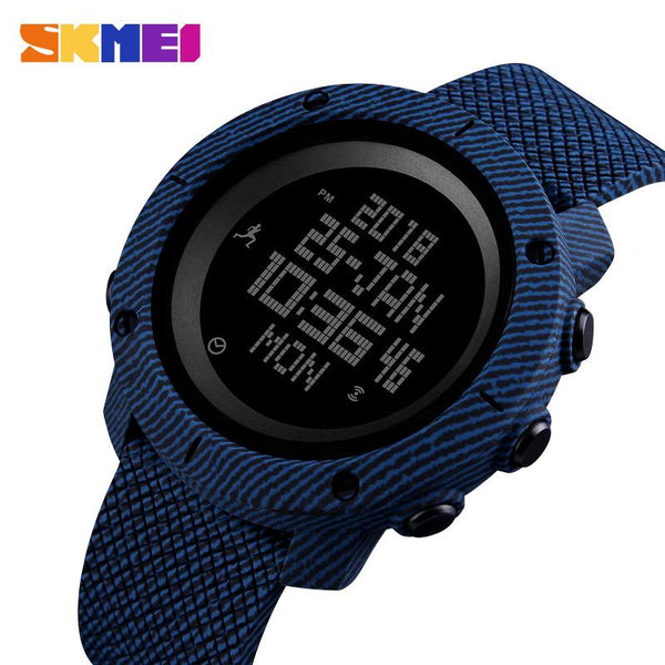 SKMEI Compass Countdown Sports Watches Waterproof Mens Watches Top Brand Luxury Pedometer Calories Electronic Digital Watch Men