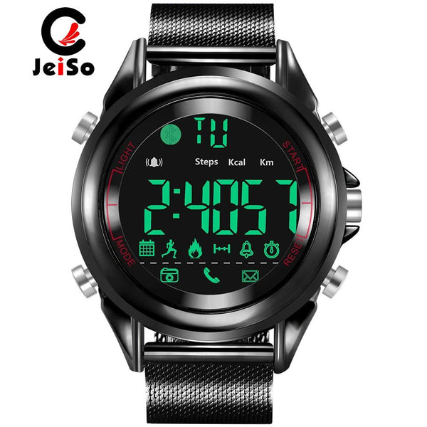 JeiSo Men Smart Watch Calorie Pedometer Multi-Functions Remote Waterproof Digital Sports Men's SmartWatch For IOS And Android