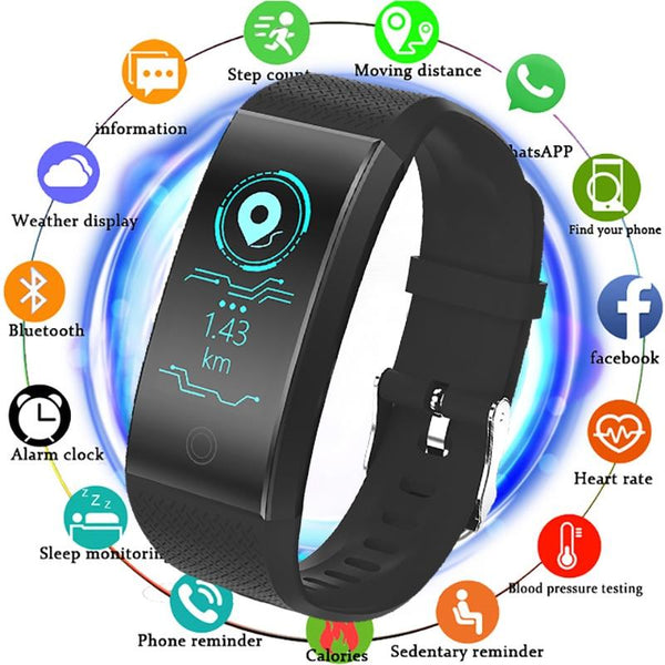 BANGWEI Multifunction Sport SmartWatch Men Bracelet Wristband Bluetooth Sleep Heart rate Monitoring LED Smart touch screen Clock