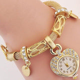 MINHIN Personalized Smart Watch Gold Silver Chain Wrist Bracelet Watch Love Heart Pendant Women Watches Luxury Quartz Watch