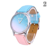 FUNIQUE Wrist Watch Women Candy Color Leather Strap Alloy Display Quartz Watch Student Quartz Alloy Buckle No waterproof Smart